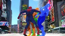 SPIDER-MAN vs GREEN SPIDERMAN vs ORANGE SPIDERMAN vs BLUE SPIDERMAN - EPIC SUPERHEROES BATTLE