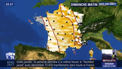 La météo pour ce dimanche 14 avril 2019