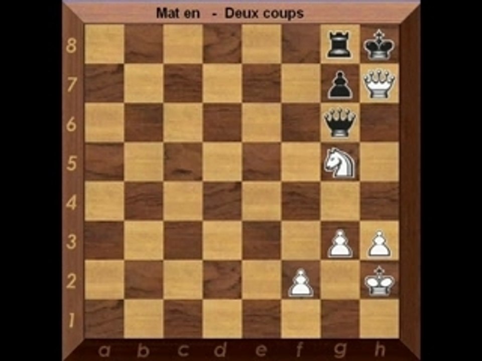 Problème d'Echecs - Mats en deux coups (Damiano)