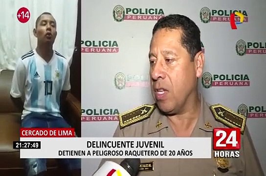 Cercado de Lima: detienen a raquetero que era terror de los transeúntes