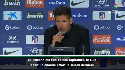 32e j. - Simeone : "Griezmann ? Rien ne me fait penser qu'il partira"