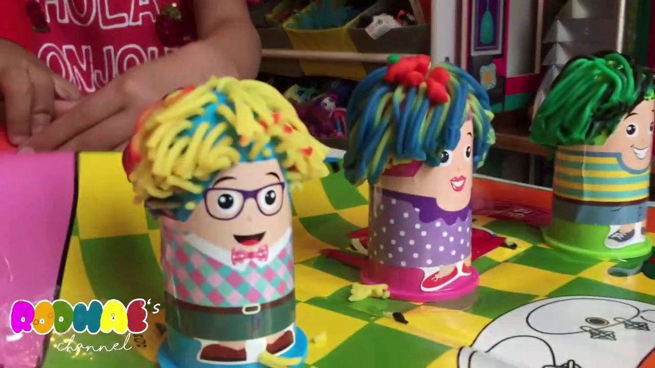 PLAYDOUGH SET HAIR SALON UNBOXING | FUNNY HAIRDOUGH SALON REVIEW