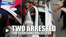 Two men arrested for searching police car in Rantau