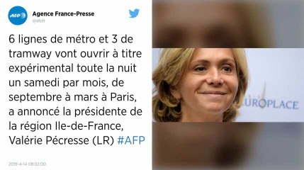 Paris. Des métros et tramways vont circuler toute la nuit à partir de septembre