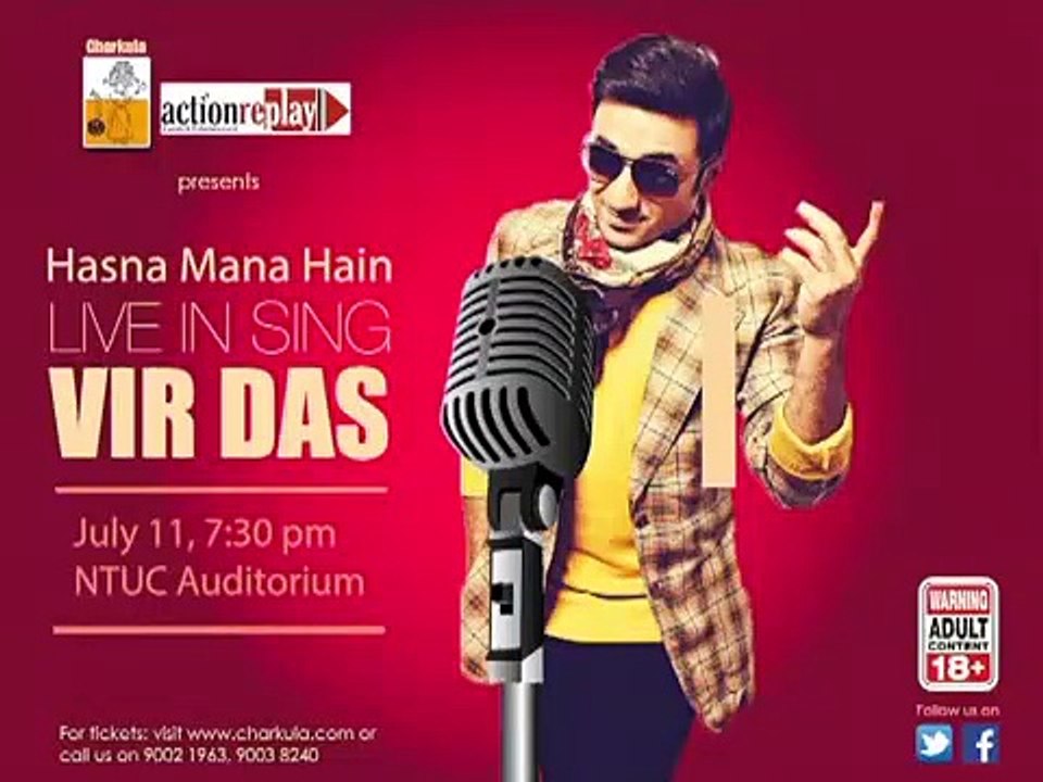 Vir Das LIVE in Singapore on 11th July 2014