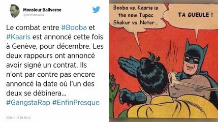 Les rappeurs Booba et Kaaris annoncent leur combat pour décembre en Suisse