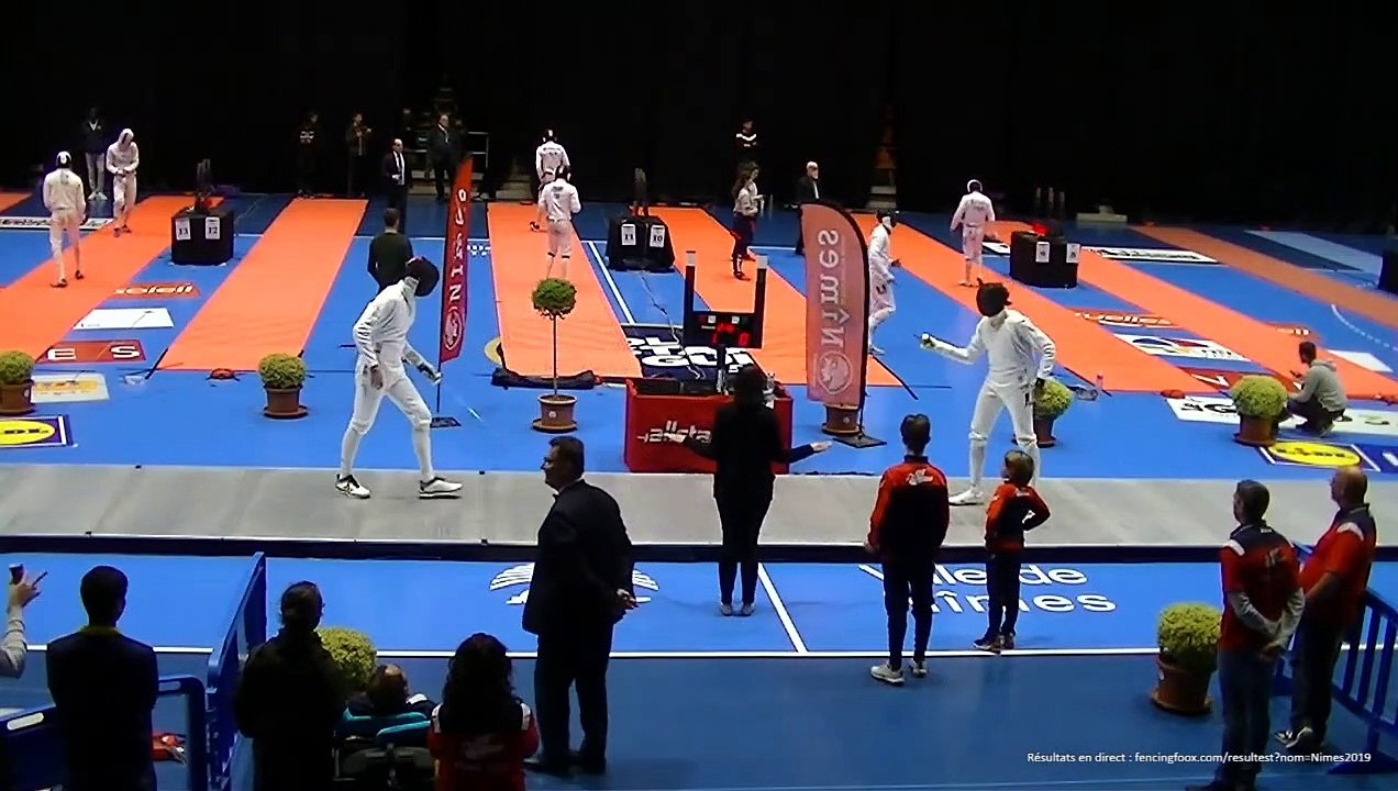 Escrime Nîmes 2019 Circuit National Elite Dimanche 14 Avril Quart de finale tableau principal