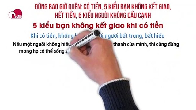 ĐỪNG BAO GIỜ QUÊN: CÓ TIỀN, 5 KIỂU BẠN KHÔNG KẾT GIAO, HẾT TIỀN, 5 KIỂU NGƯỜI KHÔNG CẦU CẠNH