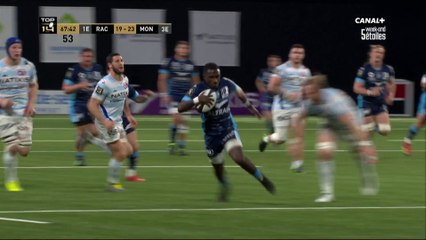 Racing 92 / Montpellier : L'incroyable course de Ngandebe et le 2ème essai de Paillaugue
