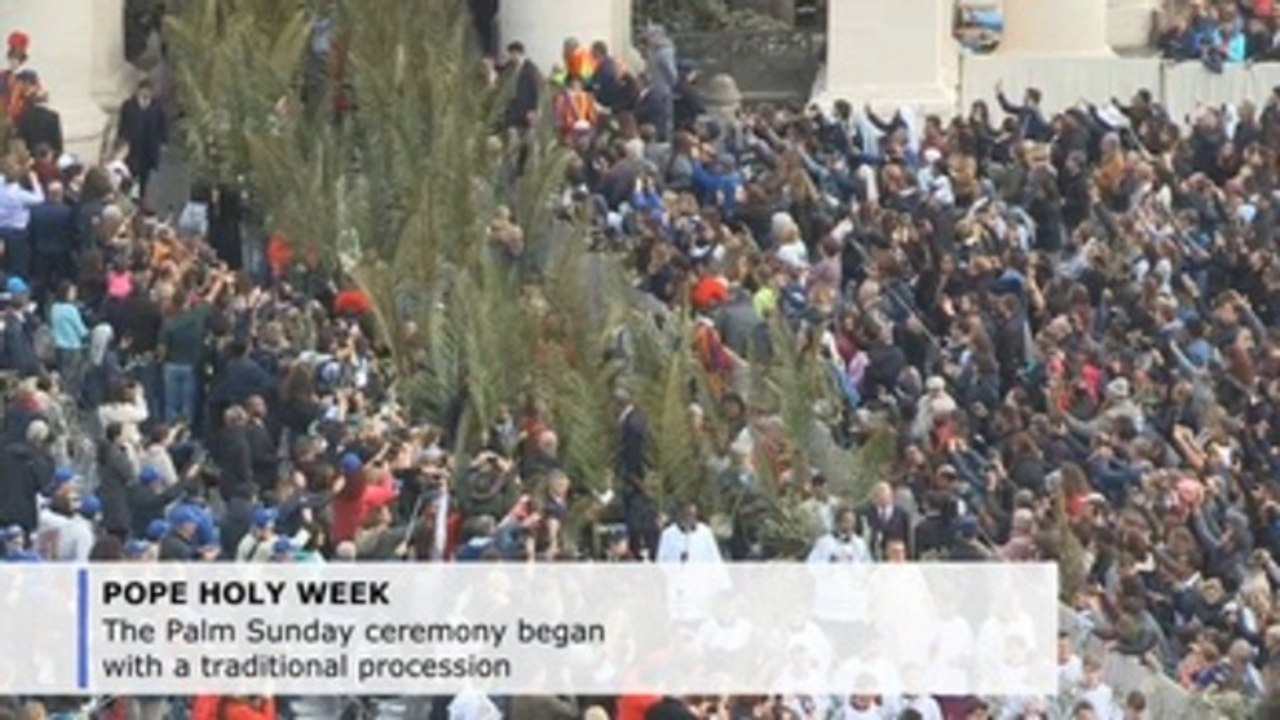 Pope Francis opens Palm Sunday mass calling for humility over triumphalism