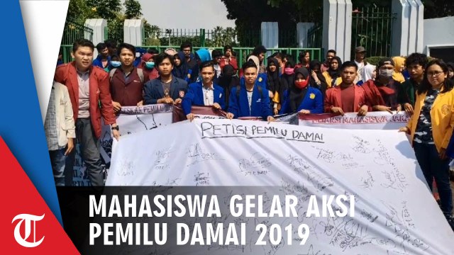 Gelar Aksi Pemilu 2019 Damai, Mahasiswa Ajak Generasi Millenial Gunakan Hak Pilih