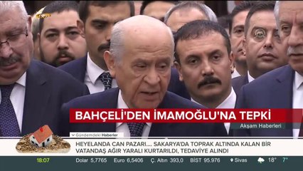 Bahçeli'den İmamoğlu'na tepki