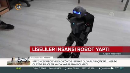 Liseliler insansı robot yaptı