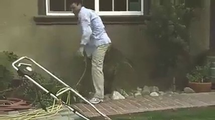 Funny grass cutting machine