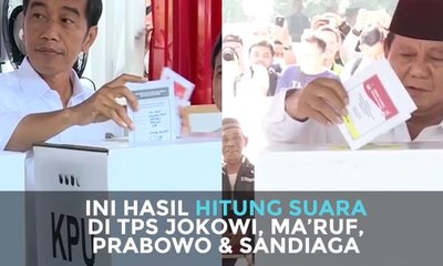 Ini Hasil Hitung Suara di TPS Jokowi, Ma’ruf, Prabowo & Sandiaga