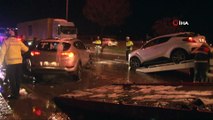 Eskişehir’de zincirleme kaza; 8 araç birbirine girdi, 1 polis memuru ağır yaralandı