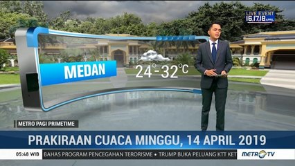 Prakiraan Cuaca: Minggu, 14 April 2019