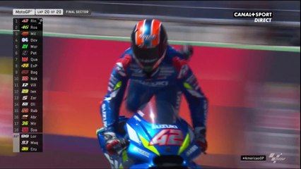 Alex Rins sur Suzuki remporte sa première victoire Moto GP devant Valentino Rossi