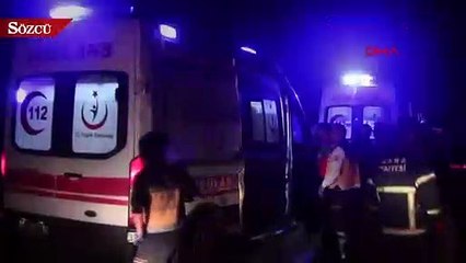 Yolcu minibüsü şarampole yuvarlandı