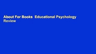 About For Books  Educational Psychology  Review