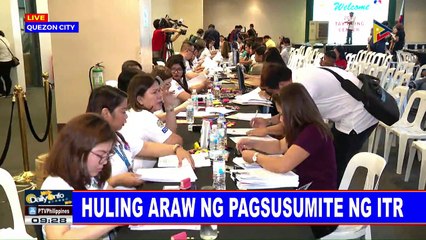 Huling araw ng pagsusumite ng ITR