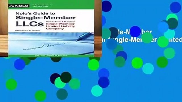 Full version Nolo s Guide to Single-Member LLCs: How to Form Run Your Single-Member Limited