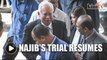 Najib arrives, greets reporters as second day of SRC trial begins