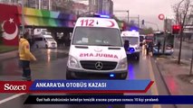 Başkent’te özel halk otobüsü kaza yaptı! Yaralılar var