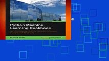 [NEW RELEASES]  Python Machine Learning Cookbook by Prateek Joshi