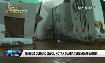 Ratusan Kotak Suara Rusak Terendam Banjir di Bogor