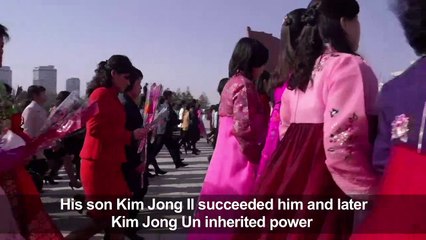 Tributes and pledges as N. Korea marks Kim Il Sung's birthday