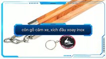 CÔN GỖ CĂM XE 8 CẠNH, XÍCH ĐẦU XOAY INOX tại #KANSHOP côn nhị khúc. Lớp dạy côn #KANCLUB nunchaku