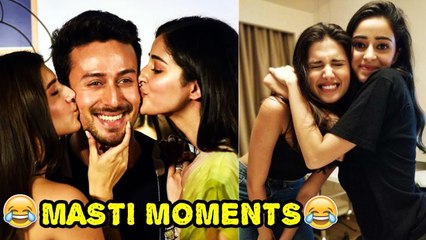 Tiger Shroff, Tara Sutaria & Ananya Pandey MASTI MOMENTS While Shooting Student Of The Year 2