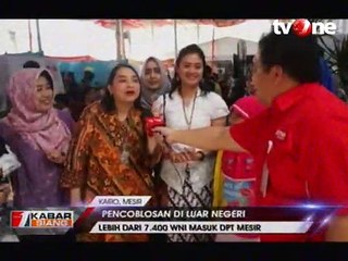 Suasana Pencoblosan di Mesir