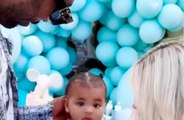 Khloe Kardashian and Tristan Thompson reunite for True's first birthday party