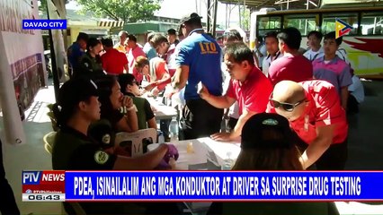 PDEA, isinailalim ang mga konduktor at driver sa surprise drug testing