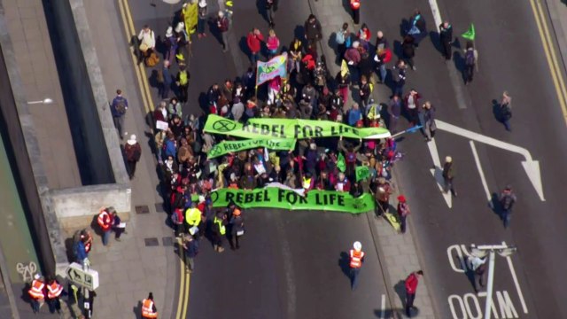 Extinction Rebellion blocks London roads