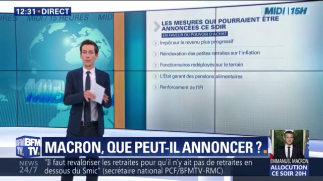 Grand débat: quelles annonces Emmanuel Macron pourrait-il faire ce soir?