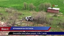 Diyarbakır'da otomobiller kafa kafaya çarpıştı: 2 ölü, 7 yaralı
