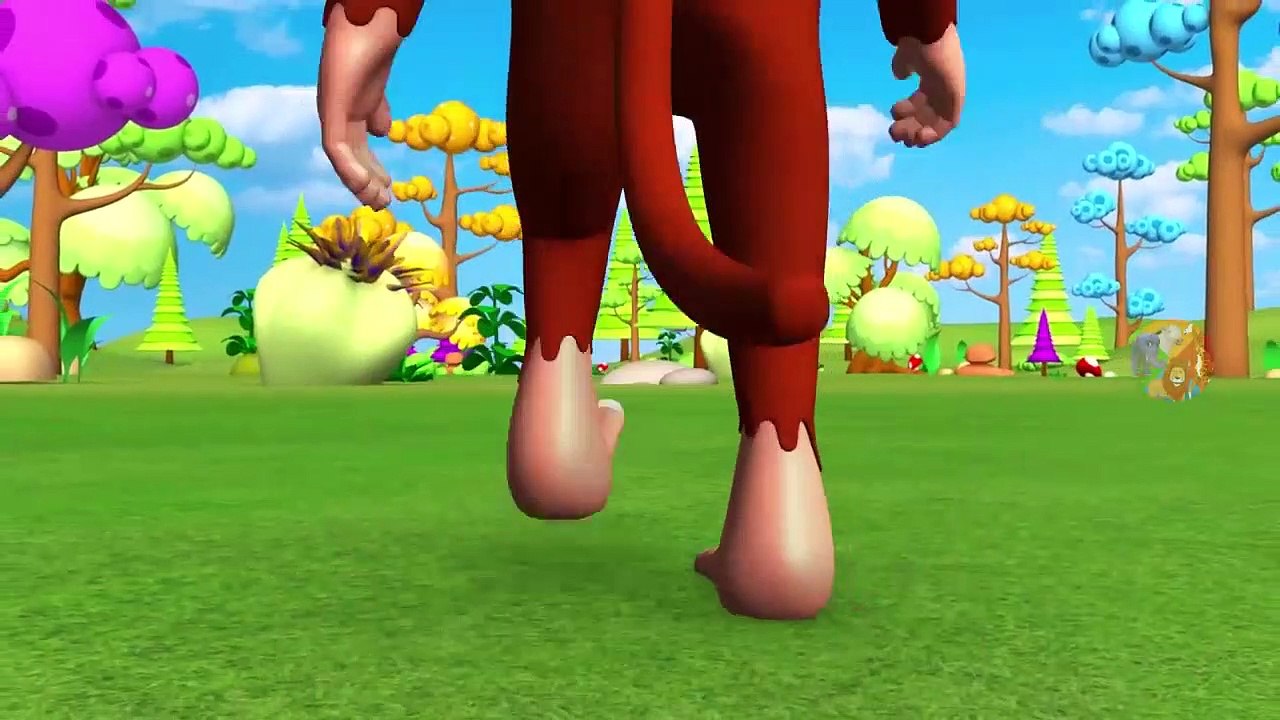 La grange et les Animaux de Zoo Apprendre les Noms du fruit avec un Cheval de Charrette en Bois et le Singe de l'Équitation de Vélo de Course en Forêt | Peony Noakes