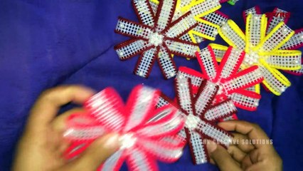 Plastic Canvas Flower with woolen | Spark Creative Solutions 2019