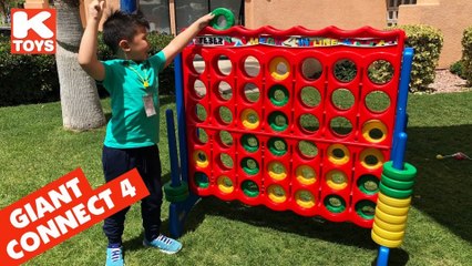 GIANT CONNECT 4  FOUR Family Game Night Life Size Toy || Keith's Toy Box