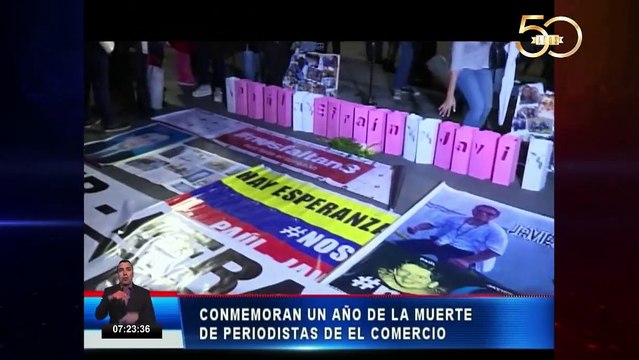 Vigilia tras cumplir un año de la muerte de los periodistas de El Comercio