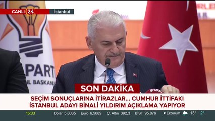 Binali Yıldırım konuşuyor