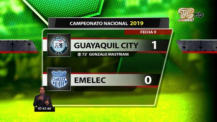 Emelec pierde ante el Guayaquil City