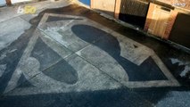 Logo-Loco! UK Man Creates 80-Foot Superman Logo On Driveway !