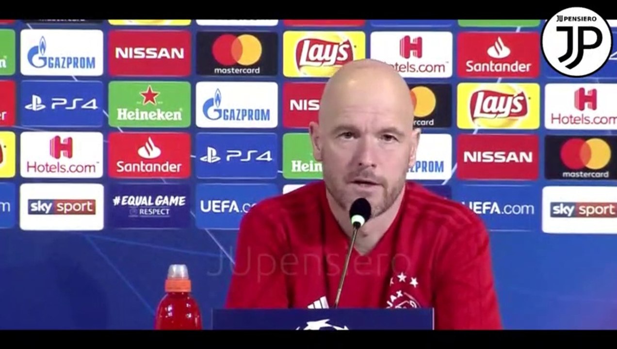 Conferenza stampa Ten Hag e Onana pre Juventus-Ajax "De Jong? Vediamo come sta, decidiamo domani se rischiare... De Ligt condizionato dall'interesse Juve? No, pensa solo all'Ajax..." | 15.04.2019