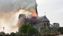 Aparatoso incendio en la catedral de Notre Dame en París