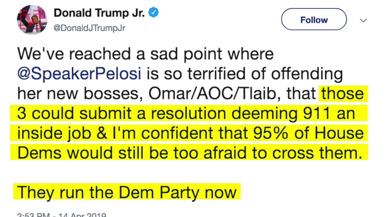 Trump Family Goes After Pelosi for Defending Fr...