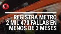 Registra Metro 2 mil 470 fallas en menos de 3 meses